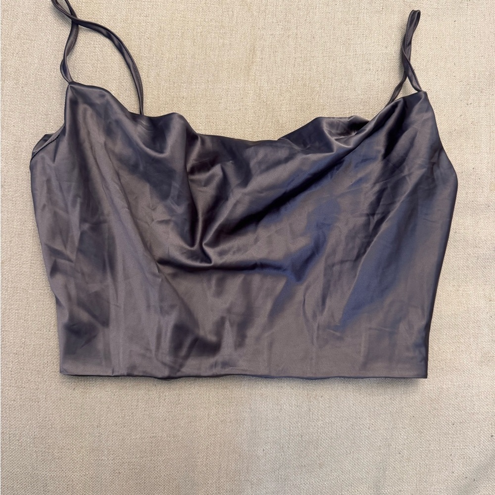 Windsor Gray Fitted Crop Camisole